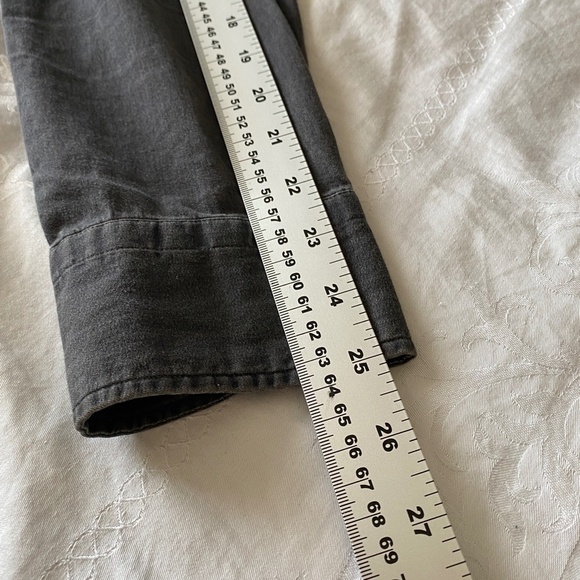 Black Brown 1826 Men's Gray‎ Denim Button Up Long Sleeve Shirt Size Large - Picture 8 of 10